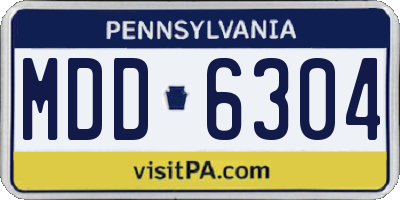 PA license plate MDD6304