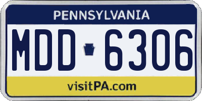 PA license plate MDD6306