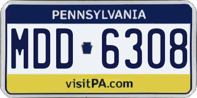 PA license plate MDD6308