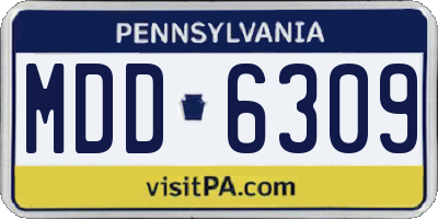 PA license plate MDD6309