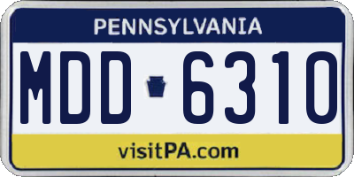 PA license plate MDD6310