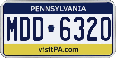 PA license plate MDD6320