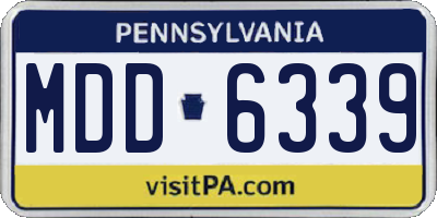 PA license plate MDD6339