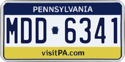 PA license plate MDD6341