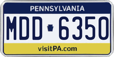 PA license plate MDD6350