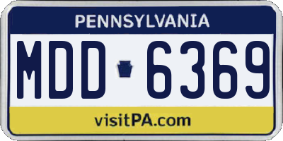 PA license plate MDD6369