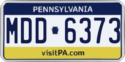 PA license plate MDD6373
