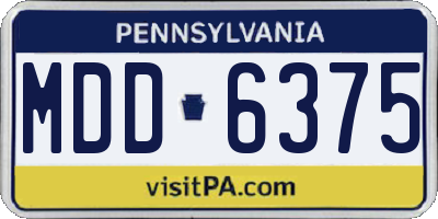 PA license plate MDD6375