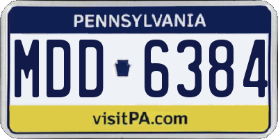 PA license plate MDD6384