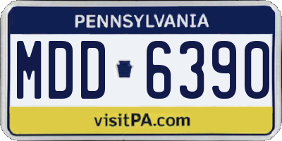 PA license plate MDD6390