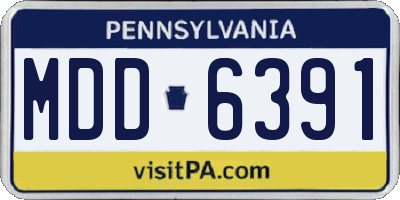 PA license plate MDD6391