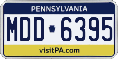 PA license plate MDD6395