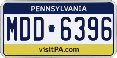 PA license plate MDD6396