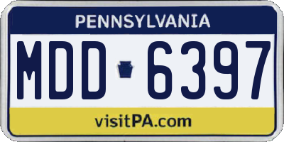 PA license plate MDD6397