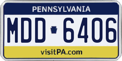 PA license plate MDD6406