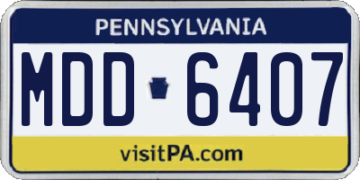PA license plate MDD6407