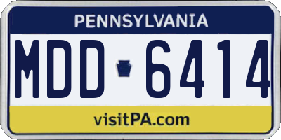 PA license plate MDD6414