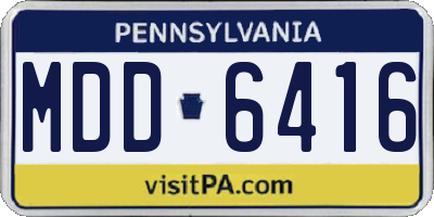 PA license plate MDD6416