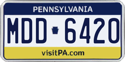 PA license plate MDD6420