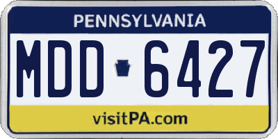 PA license plate MDD6427