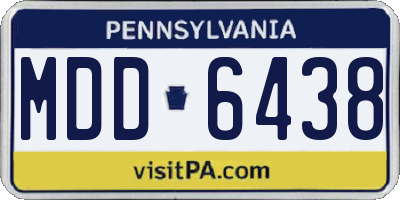 PA license plate MDD6438
