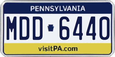 PA license plate MDD6440