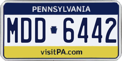 PA license plate MDD6442