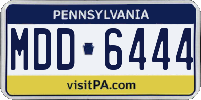 PA license plate MDD6444