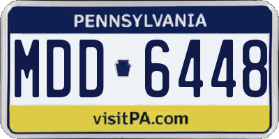 PA license plate MDD6448
