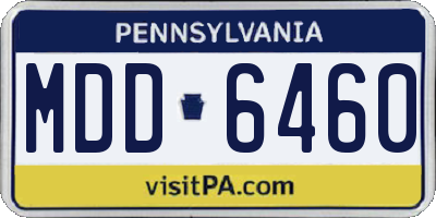 PA license plate MDD6460