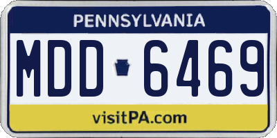 PA license plate MDD6469