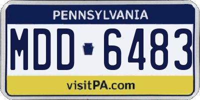 PA license plate MDD6483
