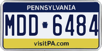 PA license plate MDD6484