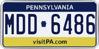 PA license plate MDD6486