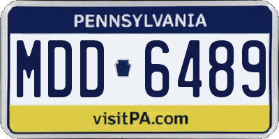 PA license plate MDD6489