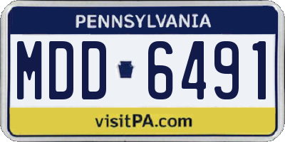 PA license plate MDD6491