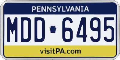 PA license plate MDD6495