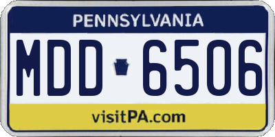 PA license plate MDD6506