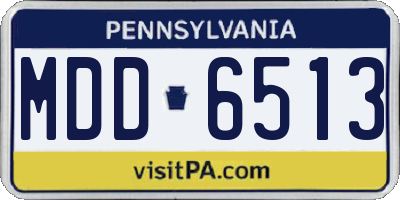 PA license plate MDD6513