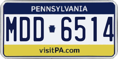 PA license plate MDD6514