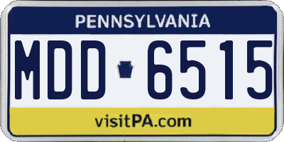 PA license plate MDD6515