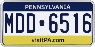 PA license plate MDD6516
