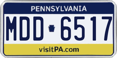 PA license plate MDD6517