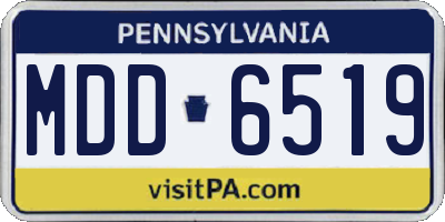 PA license plate MDD6519