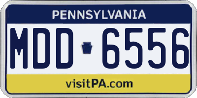 PA license plate MDD6556
