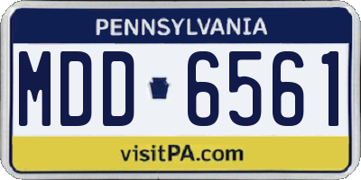 PA license plate MDD6561