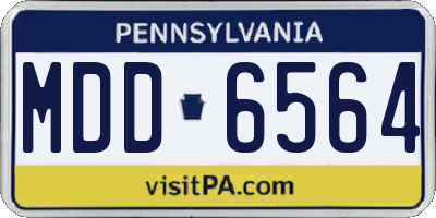 PA license plate MDD6564