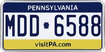 PA license plate MDD6588