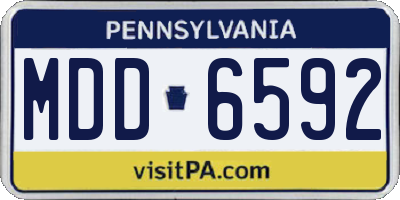 PA license plate MDD6592