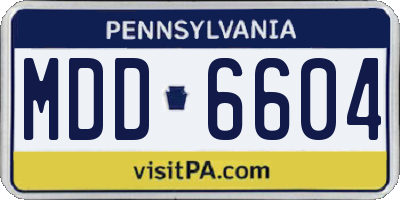 PA license plate MDD6604